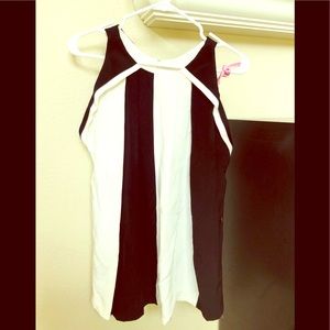 Thakoon silk black and white flowing tank top